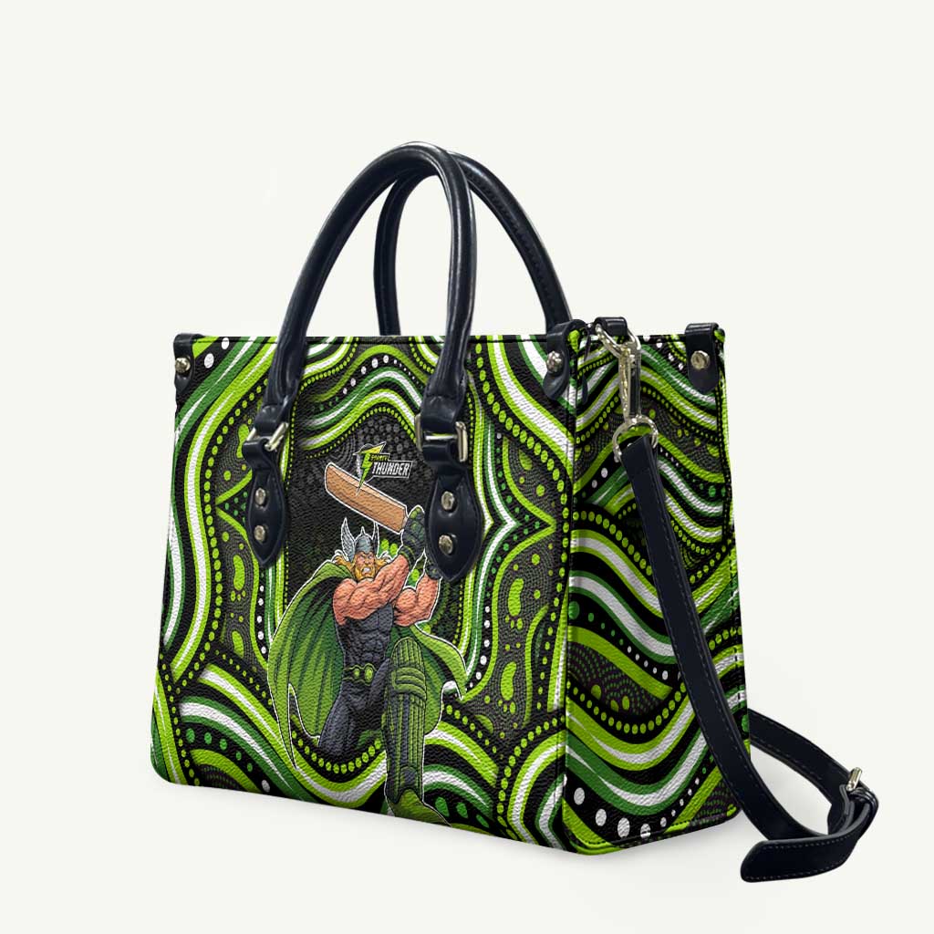 Sydney Thunder Cricket Leather Bag Australian Cricket Mascot - Modern Indigenous Style