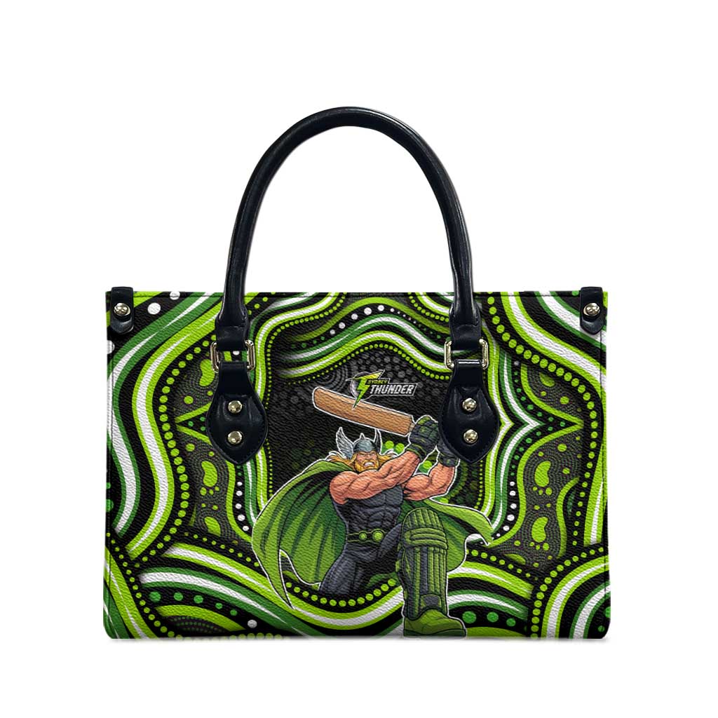 Sydney Thunder Cricket Leather Bag Australian Cricket Mascot - Modern Indigenous Style