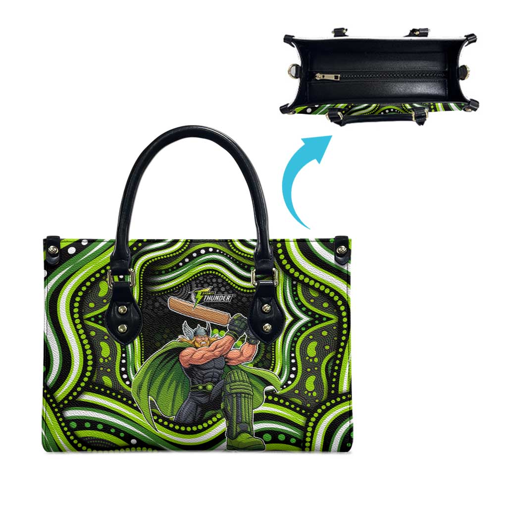 Sydney Thunder Cricket Leather Bag Australian Cricket Mascot - Modern Indigenous Style