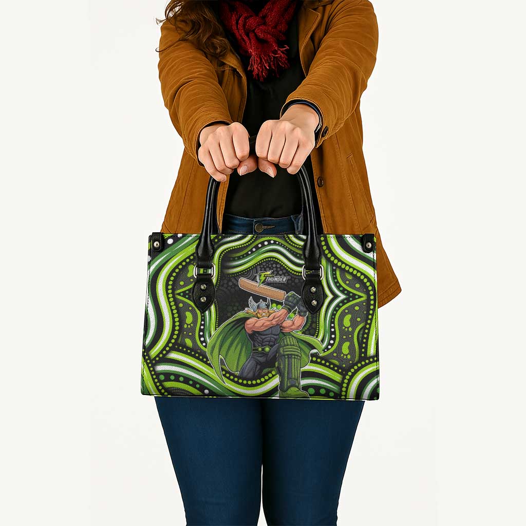 Sydney Thunder Cricket Leather Bag Australian Cricket Mascot - Modern Indigenous Style