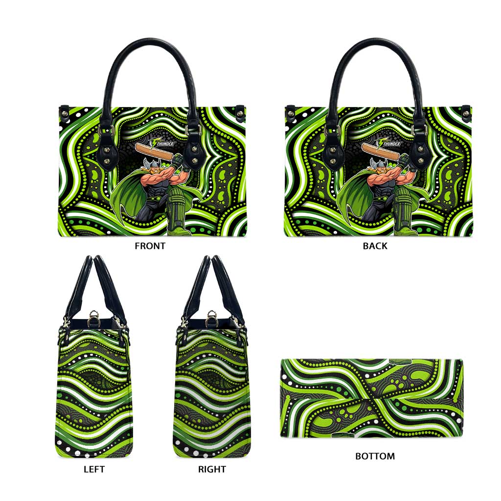 Sydney Thunder Cricket Leather Bag Australian Cricket Mascot - Modern Indigenous Style