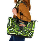 Sydney Thunder Cricket Leather Tote Bag Australian Cricket Mascot - Modern Indigenous Style