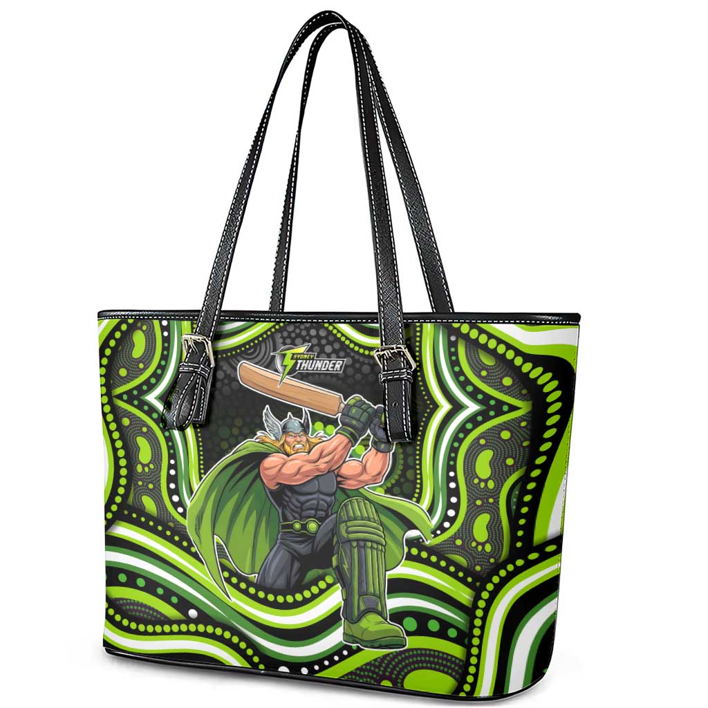 Sydney Thunder Cricket Leather Tote Bag Australian Cricket Mascot - Modern Indigenous Style