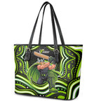 Sydney Thunder Cricket Leather Tote Bag Australian Cricket Mascot - Modern Indigenous Style