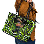 Sydney Thunder Cricket Leather Tote Bag Australian Cricket Mascot - Modern Indigenous Style