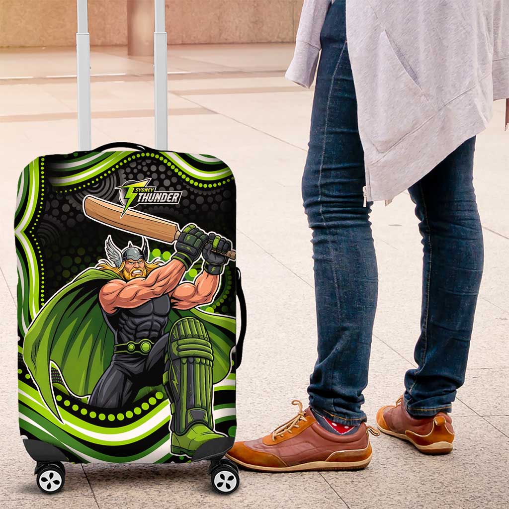 Sydney Thunder Cricket Luggage Cover Australian Cricket Mascot - Modern Indigenous Style