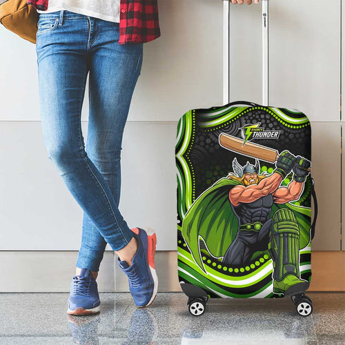 Sydney Thunder Cricket Luggage Cover Australian Cricket Mascot - Modern Indigenous Style
