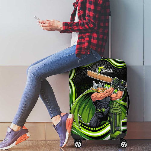 Sydney Thunder Cricket Luggage Cover Australian Cricket Mascot - Modern Indigenous Style
