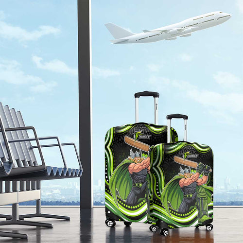 Sydney Thunder Cricket Luggage Cover Australian Cricket Mascot - Modern Indigenous Style