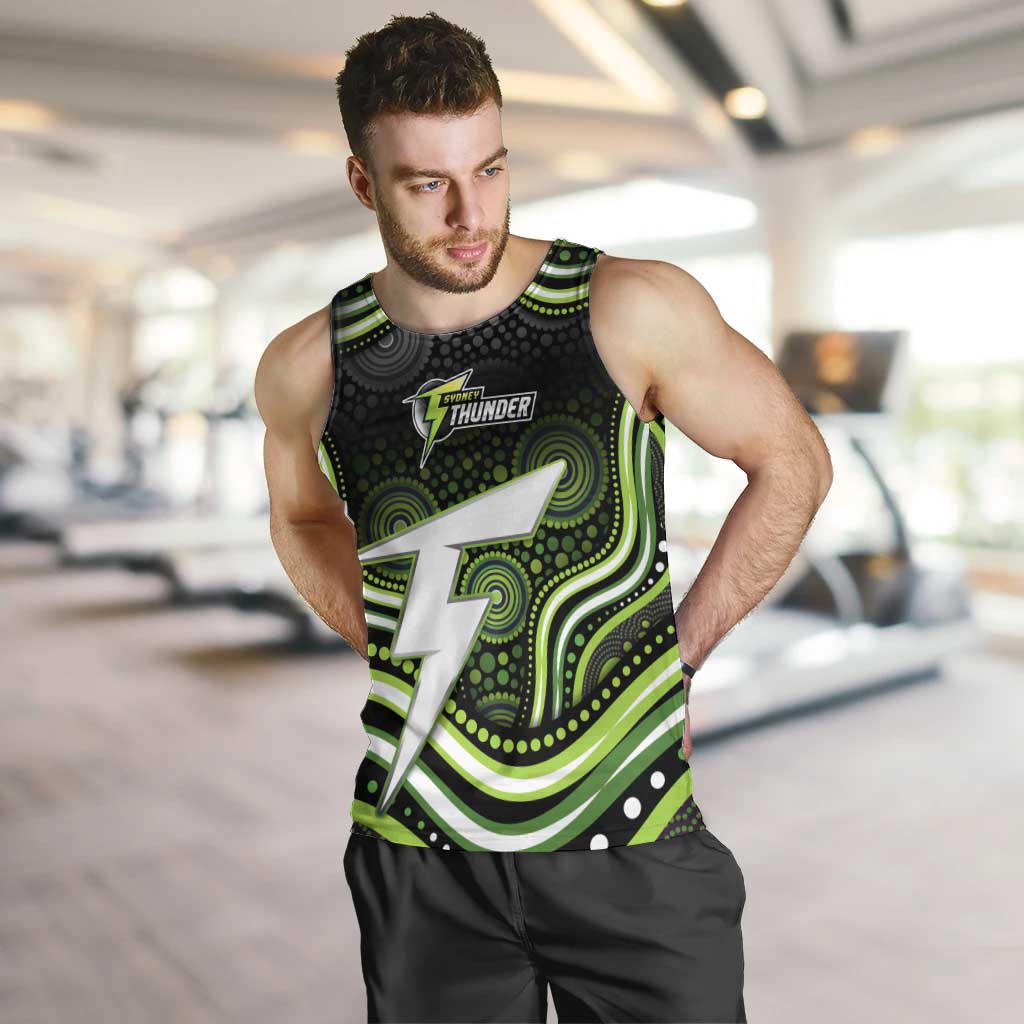 Sydney Thunder Cricket Men Tank Top Australian Cricket Mascot - Modern Indigenous Style