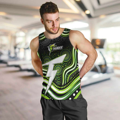 Sydney Thunder Cricket Men Tank Top Australian Cricket Mascot - Modern Indigenous Style