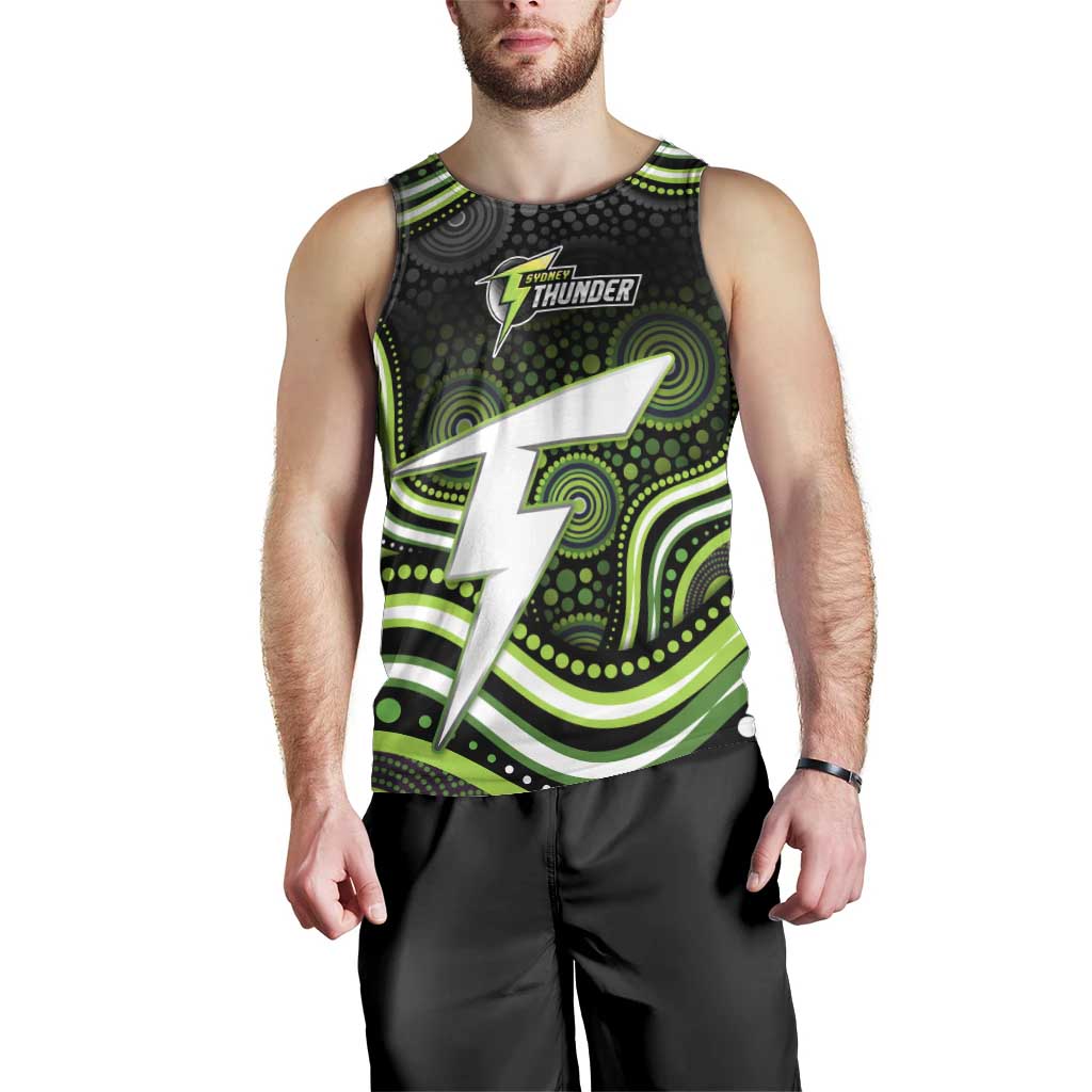 Sydney Thunder Cricket Men Tank Top Australian Cricket Mascot - Modern Indigenous Style