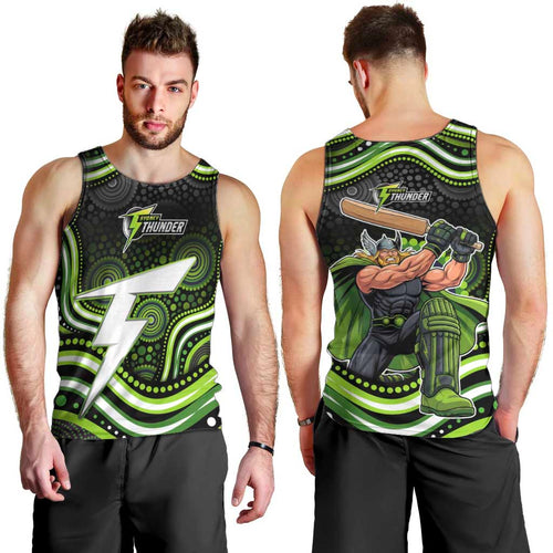 Sydney Thunder Cricket Men Tank Top Australian Cricket Mascot - Modern Indigenous Style