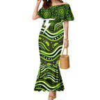 Sydney Thunder Cricket Mermaid Dress Australian Cricket Mascot - Modern Indigenous Style