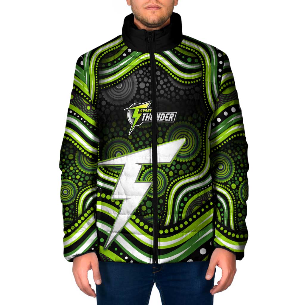 Sydney Thunder Cricket Padded Jacket Australian Cricket Mascot - Modern Indigenous Style