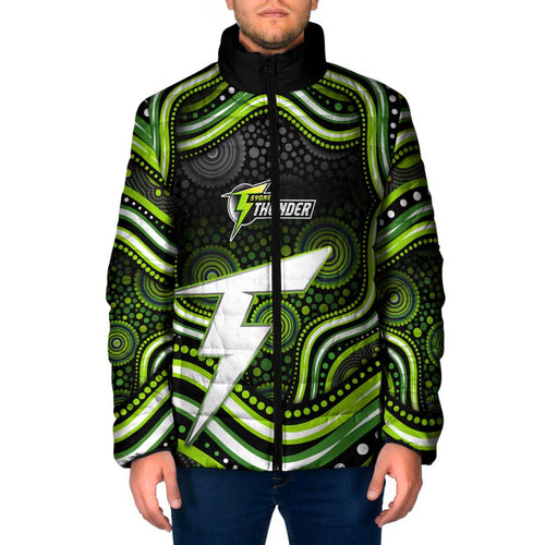 Sydney Thunder Cricket Padded Jacket Australian Cricket Mascot - Modern Indigenous Style