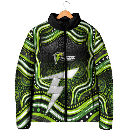Sydney Thunder Cricket Padded Jacket Australian Cricket Mascot - Modern Indigenous Style