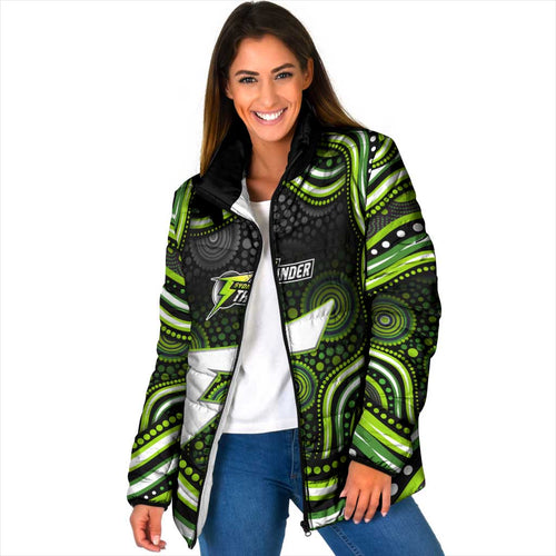 Sydney Thunder Cricket Padded Jacket Australian Cricket Mascot - Modern Indigenous Style