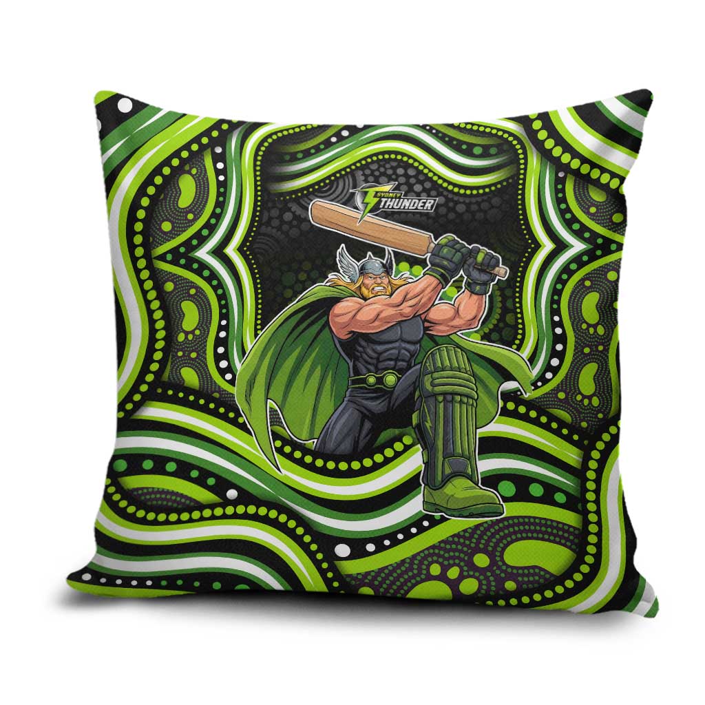 Sydney Thunder Cricket Pillow Cover Australian Cricket Mascot - Modern Indigenous Style
