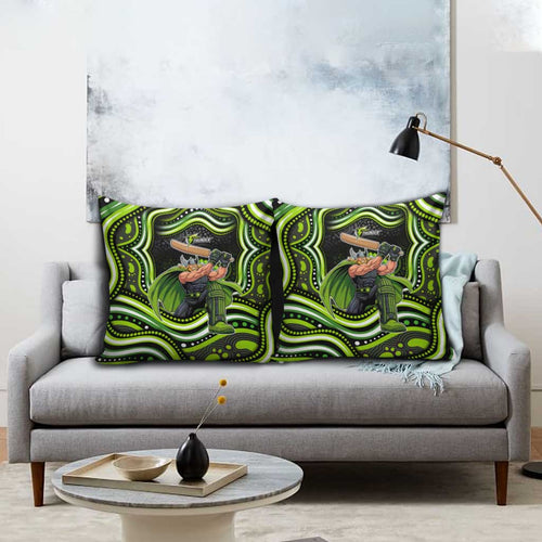 Sydney Thunder Cricket Pillow Cover Australian Cricket Mascot - Modern Indigenous Style
