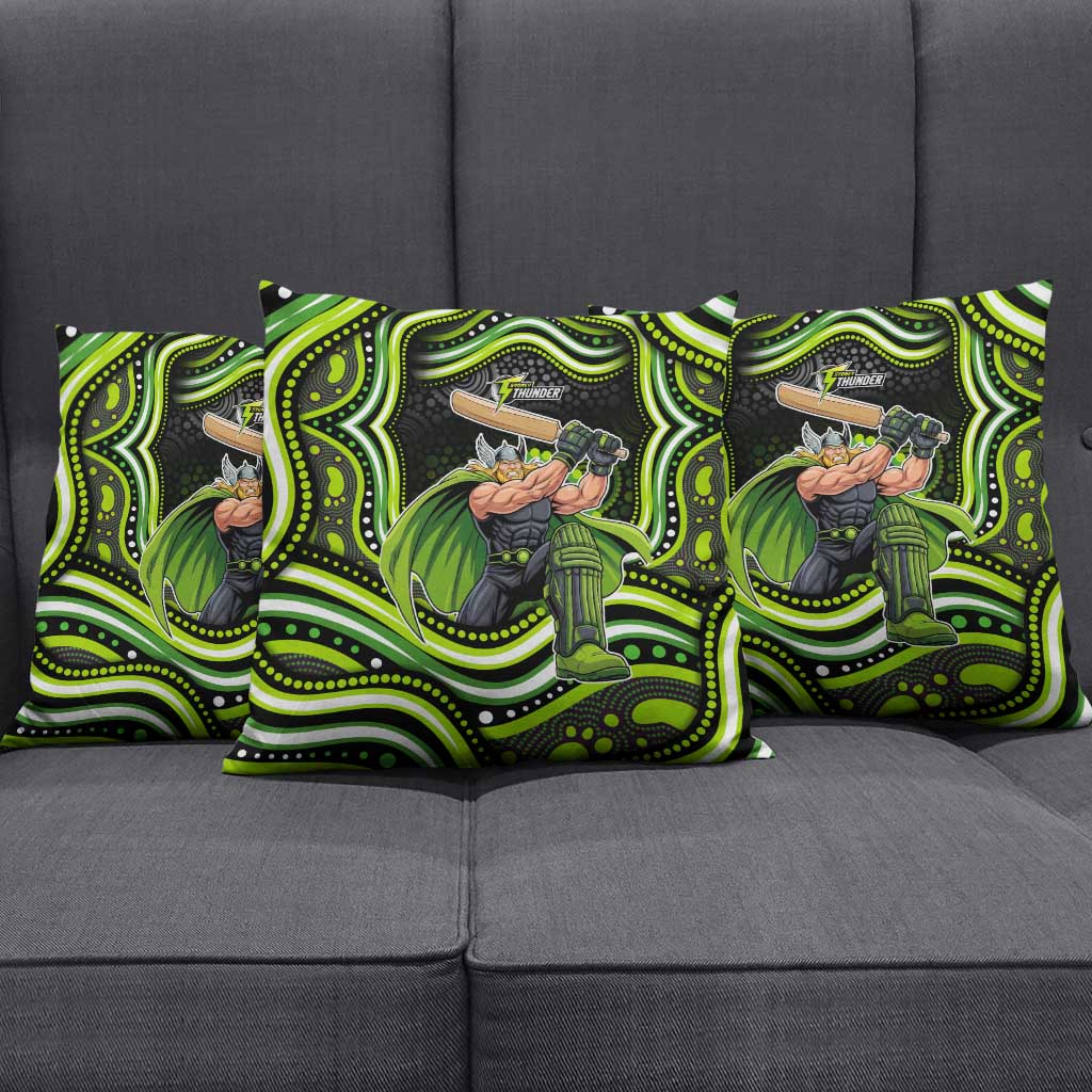 Sydney Thunder Cricket Pillow Cover Australian Cricket Mascot - Modern Indigenous Style