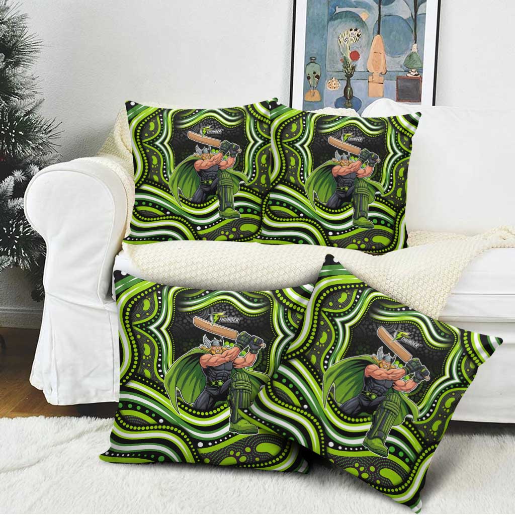 Sydney Thunder Cricket Pillow Cover Australian Cricket Mascot - Modern Indigenous Style