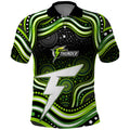 Sydney Thunder Cricket Polo Shirt Australian Cricket Mascot - Modern Indigenous Style