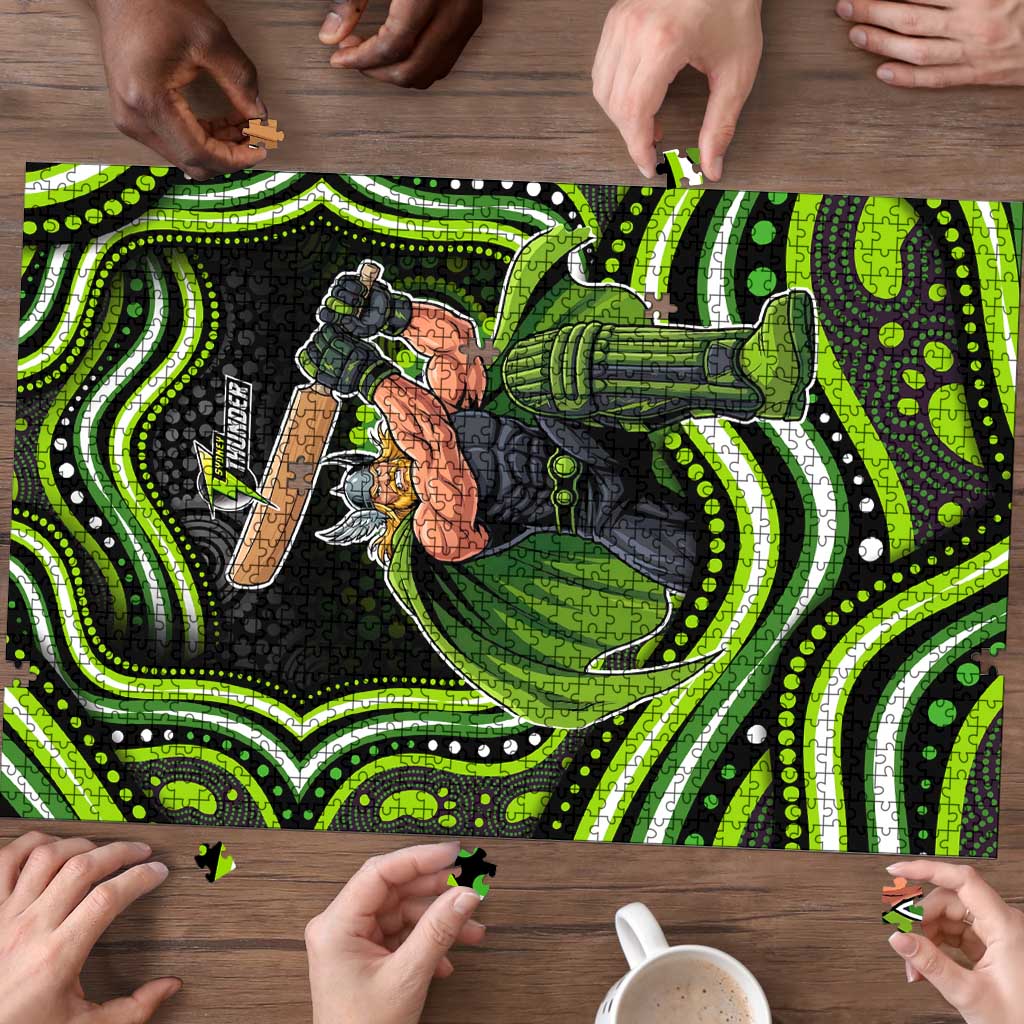 Sydney Thunder Cricket Puzzle Australian Cricket Mascot - Modern Indigenous Style