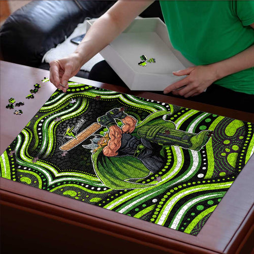 Sydney Thunder Cricket Puzzle Australian Cricket Mascot - Modern Indigenous Style