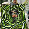 Sydney Thunder Cricket Quilt Australian Cricket Mascot - Modern Indigenous Style