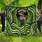 Sydney Thunder Cricket Quilt Australian Cricket Mascot - Modern Indigenous Style