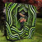 Sydney Thunder Cricket Quilt Australian Cricket Mascot - Modern Indigenous Style