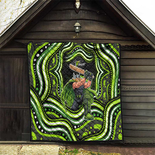 Sydney Thunder Cricket Quilt Australian Cricket Mascot - Modern Indigenous Style