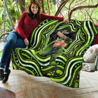 Sydney Thunder Cricket Quilt Australian Cricket Mascot - Modern Indigenous Style