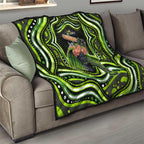 Sydney Thunder Cricket Quilt Australian Cricket Mascot - Modern Indigenous Style