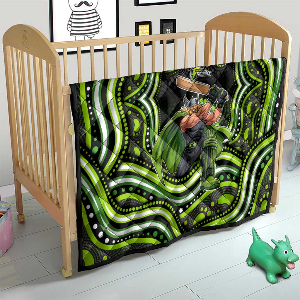 Sydney Thunder Cricket Quilt Australian Cricket Mascot - Modern Indigenous Style