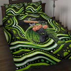 Sydney Thunder Cricket Quilt Bed Set Australian Cricket Mascot - Modern Indigenous Style