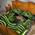 Sydney Thunder Cricket Quilt Bed Set Australian Cricket Mascot - Modern Indigenous Style