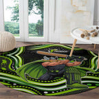 Sydney Thunder Cricket Round Carpet Australian Cricket Mascot - Modern Indigenous Style
