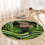 Sydney Thunder Cricket Round Carpet Australian Cricket Mascot - Modern Indigenous Style