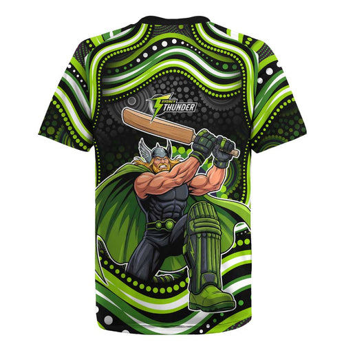 Sydney Thunder Cricket Rugby Jersey Australian Cricket Mascot - Modern Indigenous Style