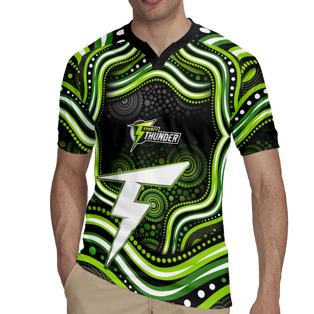 Sydney Thunder Cricket Rugby Jersey Australian Cricket Mascot - Modern Indigenous Style
