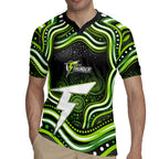 Sydney Thunder Cricket Rugby Jersey Australian Cricket Mascot - Modern Indigenous Style