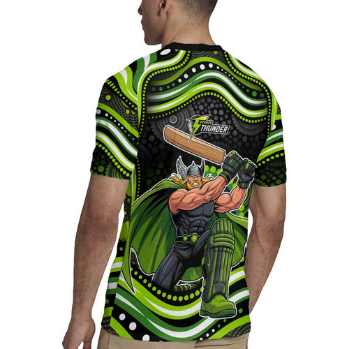 Sydney Thunder Cricket Rugby Jersey Australian Cricket Mascot - Modern Indigenous Style