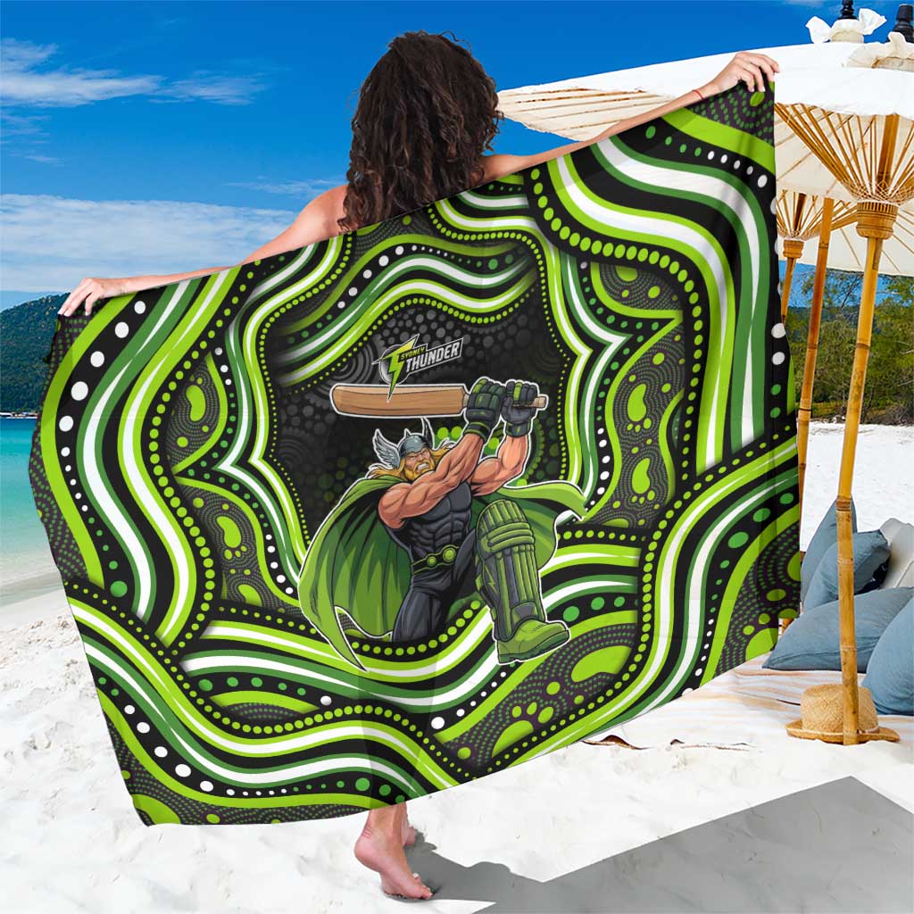 Sydney Thunder Cricket Sarong Australian Cricket Mascot - Modern Indigenous Style