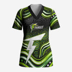 Sydney Thunder Cricket Scrub Top Australian Cricket Mascot - Modern Indigenous Style