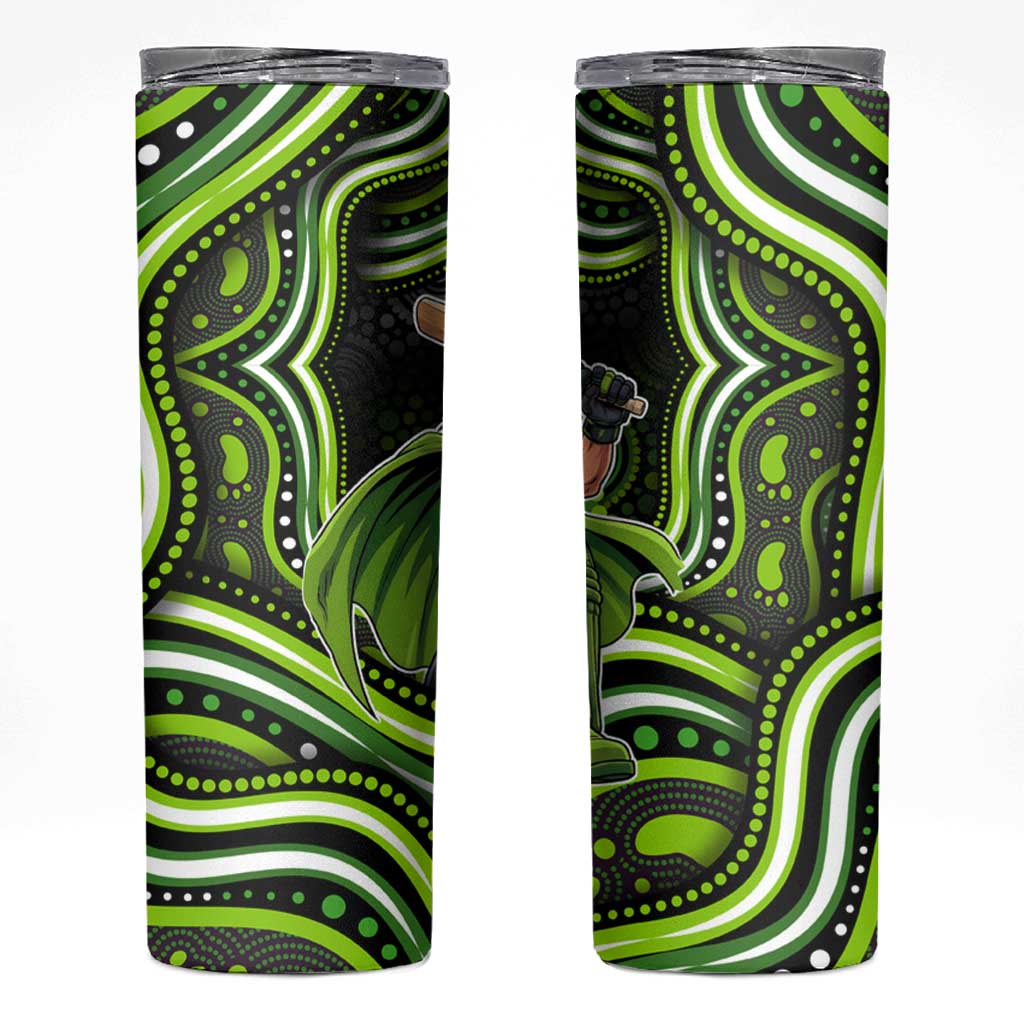 Sydney Thunder Cricket Skinny Tumbler Australian Cricket Mascot - Modern Indigenous Style