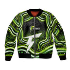 Sydney Thunder Cricket Sleeve Zip Bomber Jacket Australian Cricket Mascot - Modern Indigenous Style