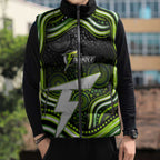 Sydney Thunder Cricket Sleeveless Puffer Jacket Australian Cricket Mascot - Modern Indigenous Style