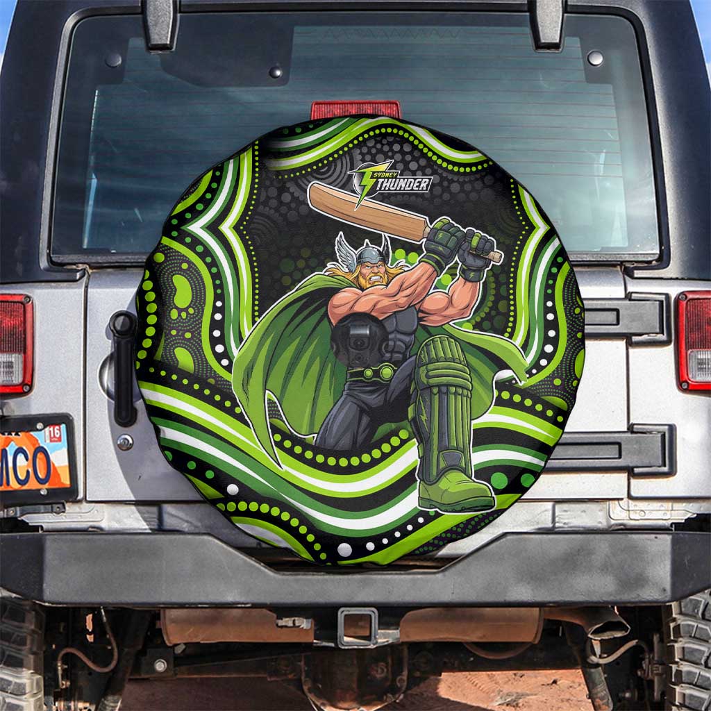 Sydney Thunder Cricket Spare Tire Cover Australian Cricket Mascot - Modern Indigenous Style